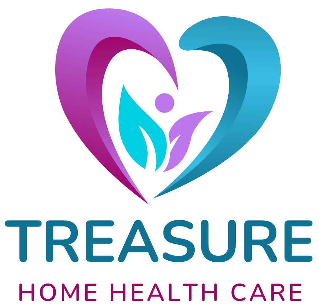 Blue Pink Modern Flat Illustrative Heart Care Logo